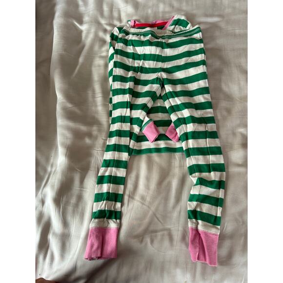 Mini Boden green pink holiday pajamas size 6 - Picture 3 of 3